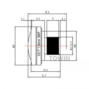 CCL118018MP Fisheye CCTV HD lens IR corrected Φ5.4 M12 lens 185° 3MP F2.8 security surveillance