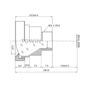 CCL1235MP Low distortion 35mm M12 S-mount board lens HD long focal length rectilinear security