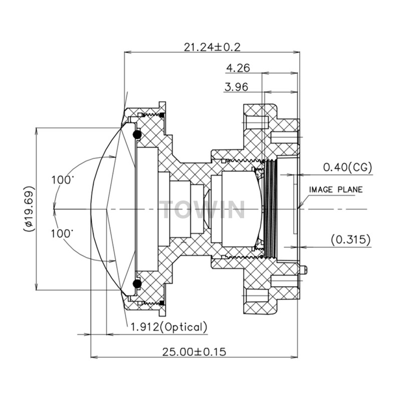 Fisheye M12 mount lens 1/2.56